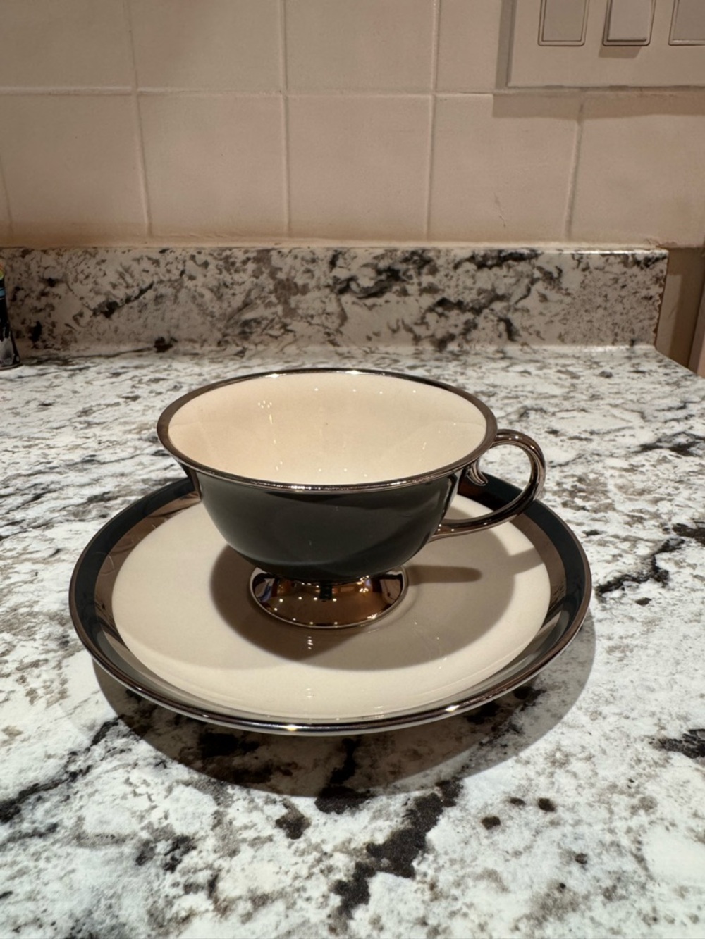 Gorham/Flintridge Black Contessa tea set